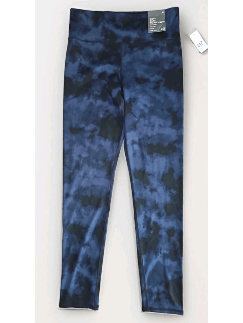 GapFit Studio Sky High PowerYou Leggings Women’s M Tie Dye Blue/Black